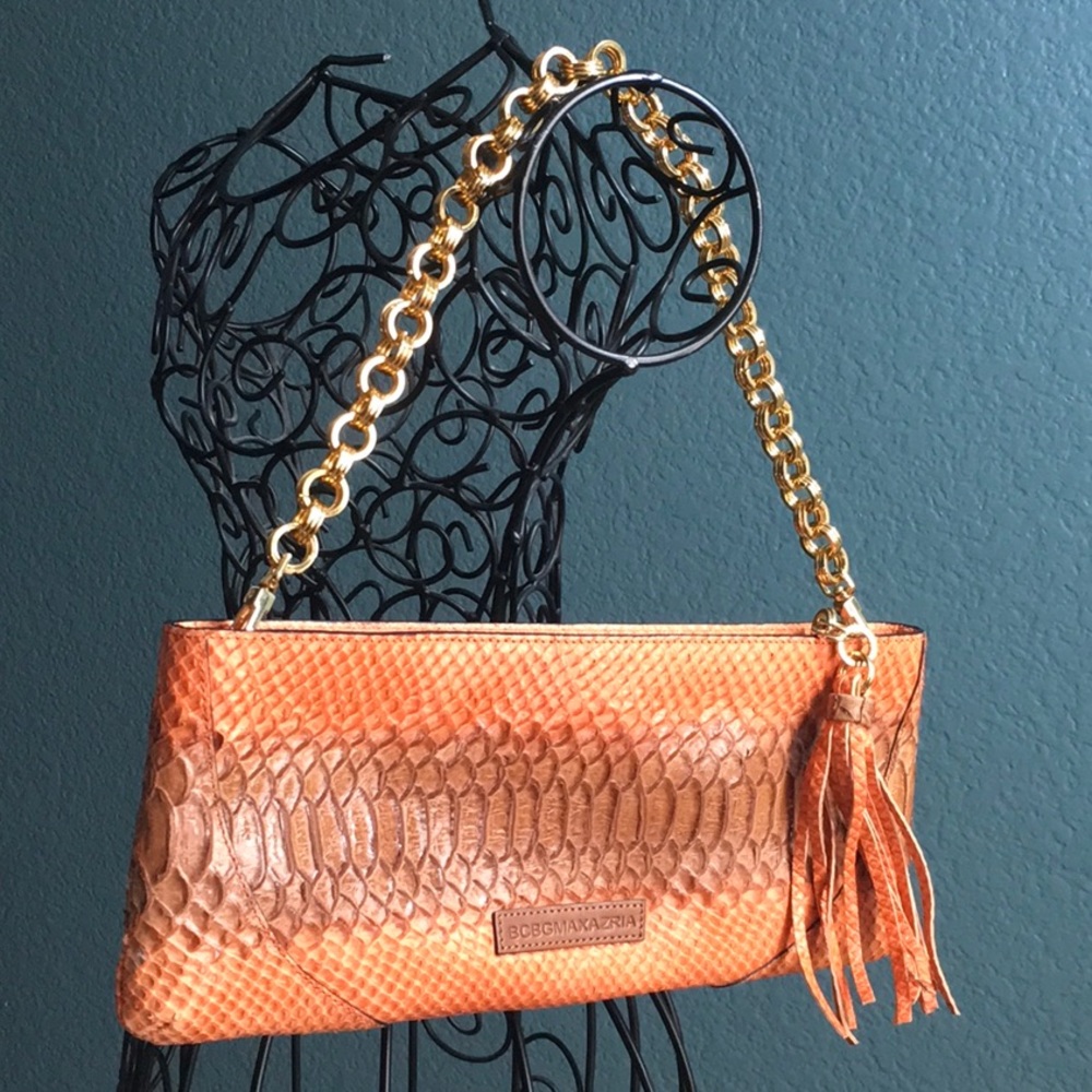BCBG Max Azria Signature Python Snakeskin Purse - Picture 6 of 8